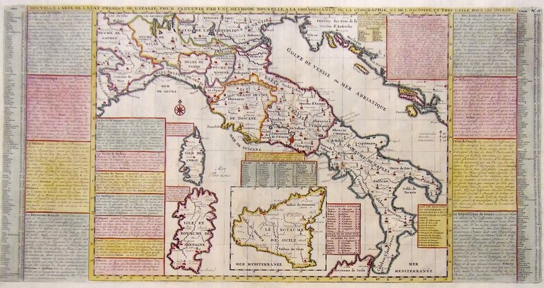 Nouvelle carte de l'etat present de l'Italie pour parvenir par …