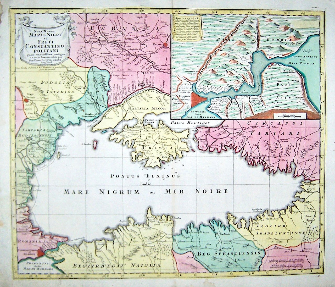 Nova mappa Maris Nigri et Freti Costantino Politani.