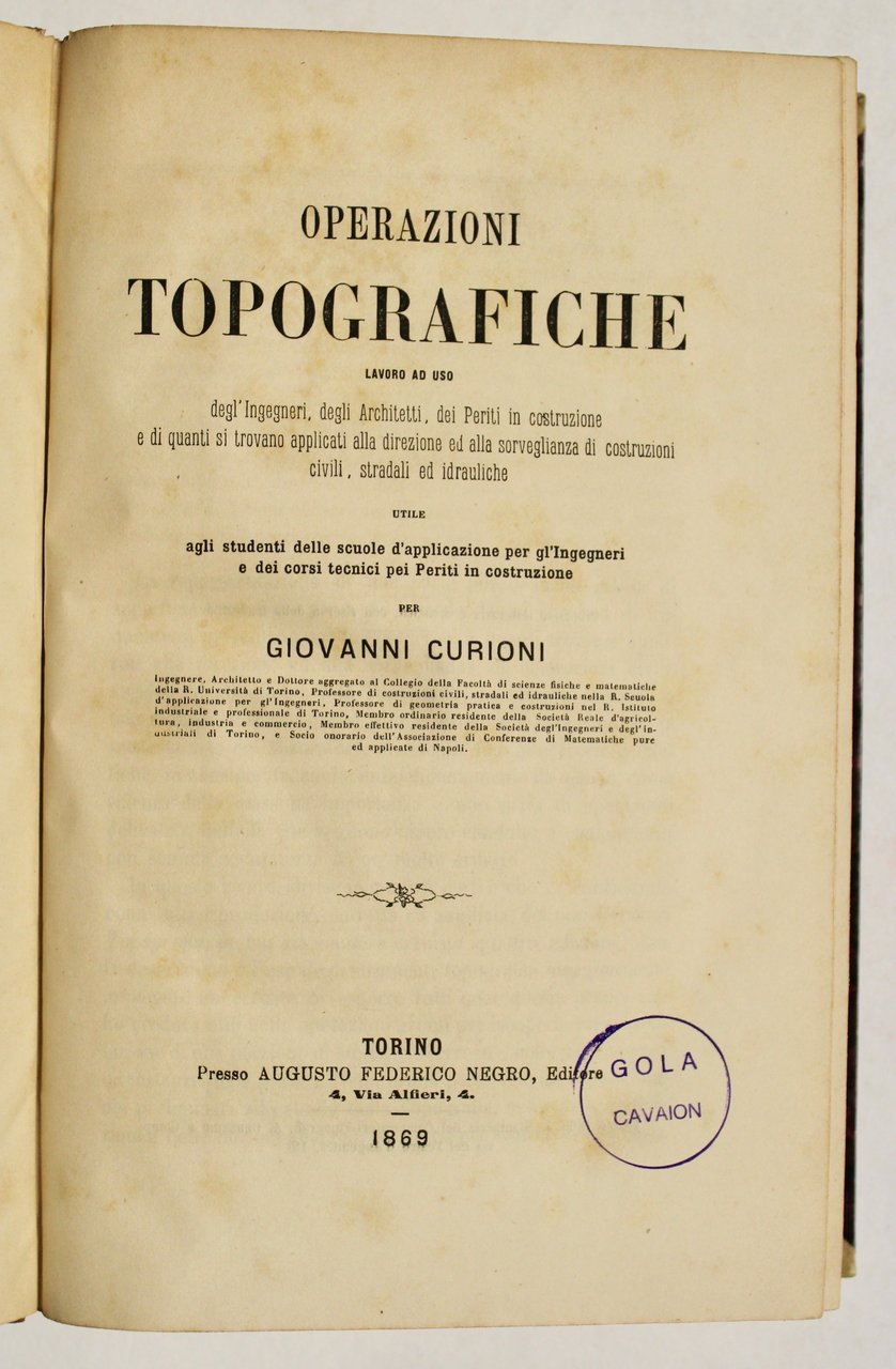 Operazioni topografiche
