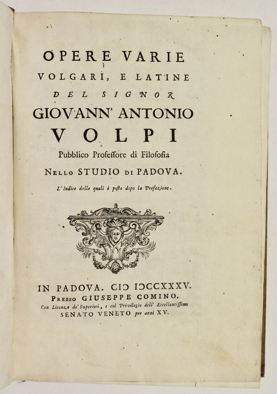 Opere varie volgari e latine. | Immagine principale