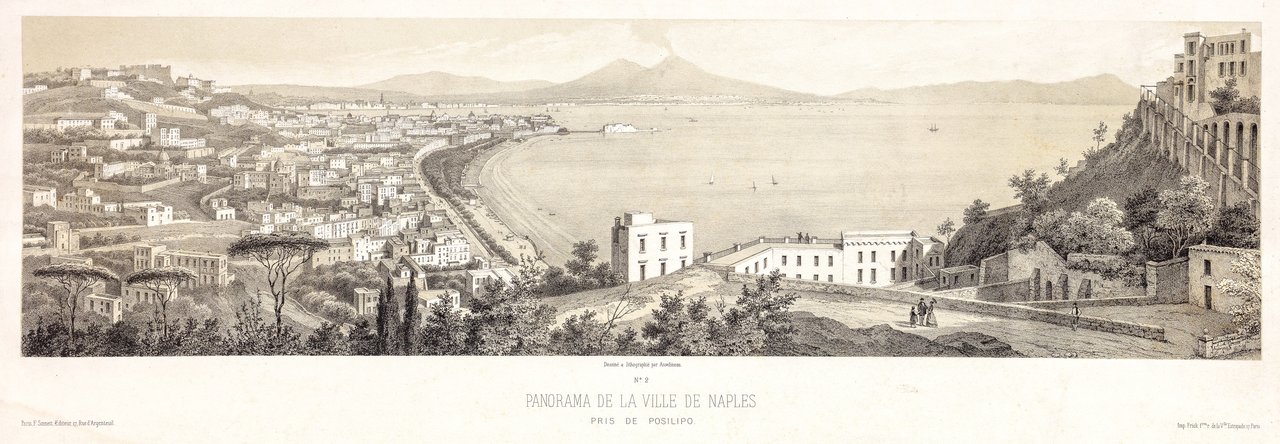 Panorama de la ville de Naples pris de Posilipo