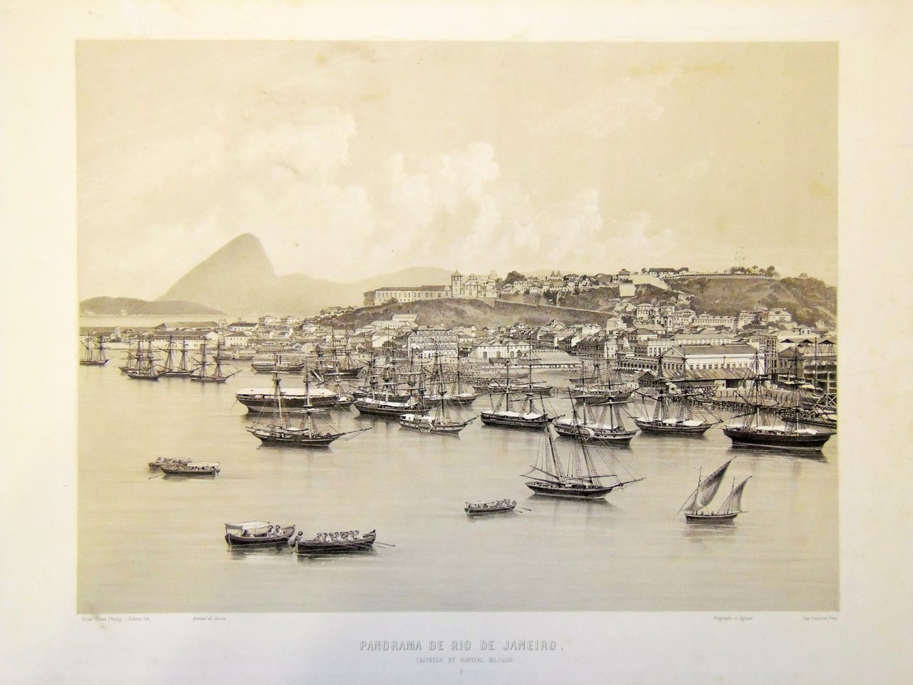 Panorama de Rio de Janeiro. Castello et hopital militaire.