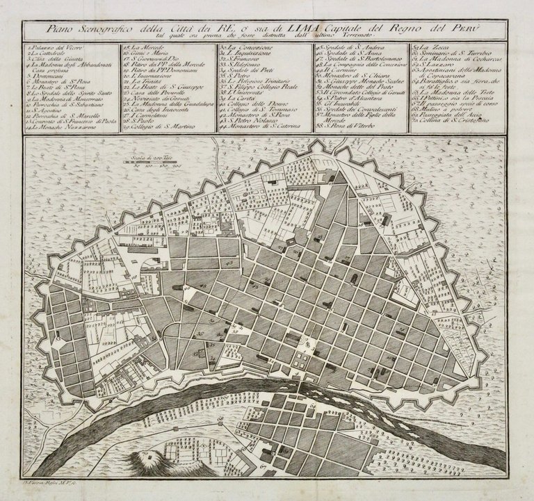 Piano scenografico della città dei Re ò sia di Lima …