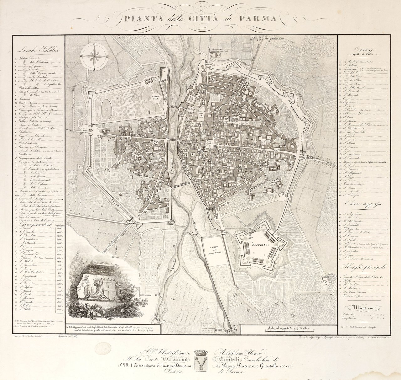 Pianta della città di Parma
