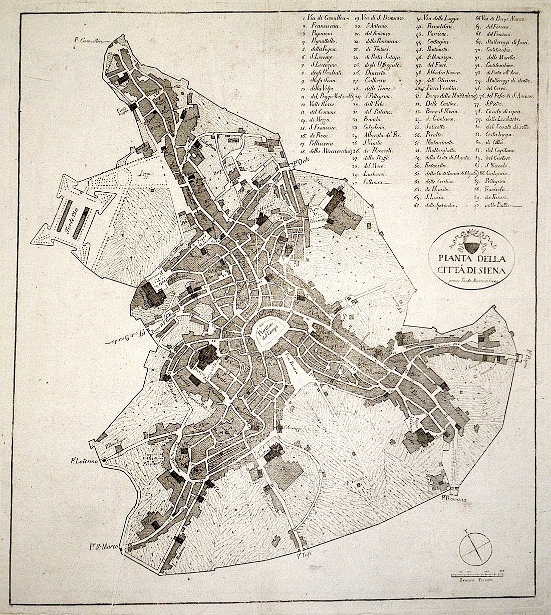 Pianta della città di Siena | Immagine principale