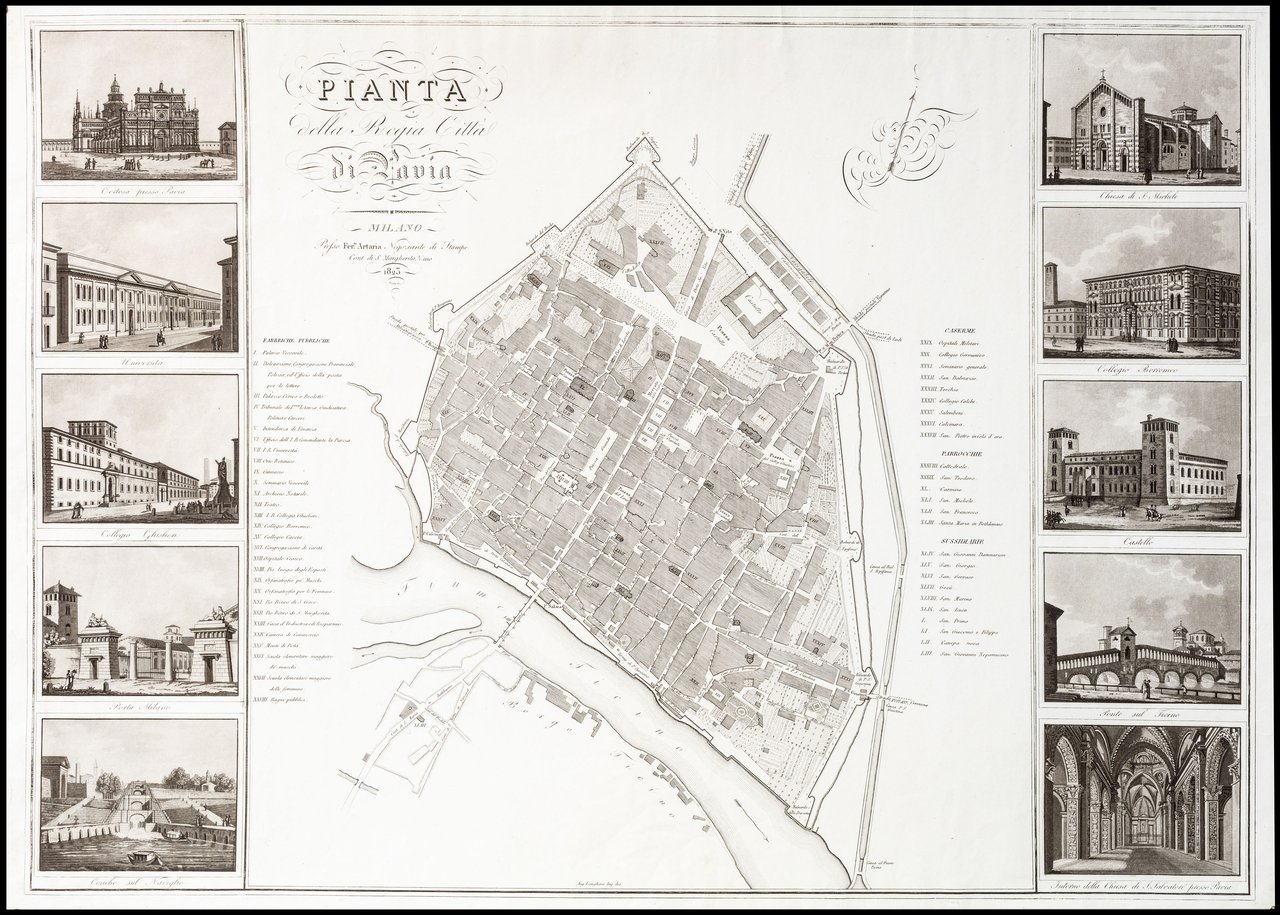 Pianta della Regia Città di Pavia