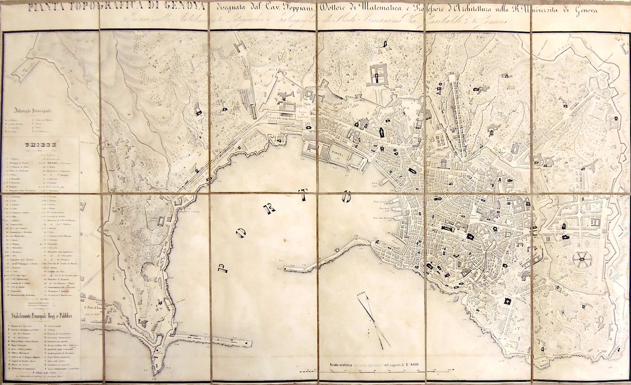 Pianta topografica di Genova.