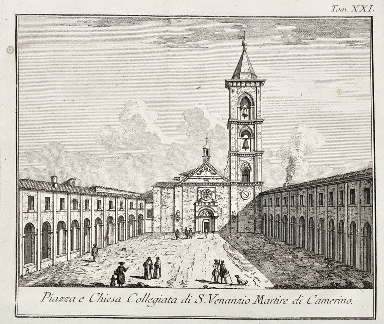 Piazza e Chiesa Collegiata di S. Venanzio Martire di Camerino. | Immagine Gallery 2