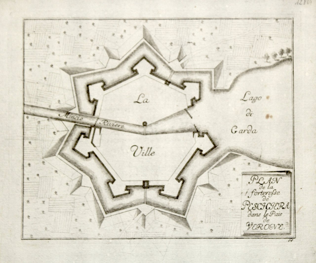 Plan de la forteresse de Peschiera dans le pais de …