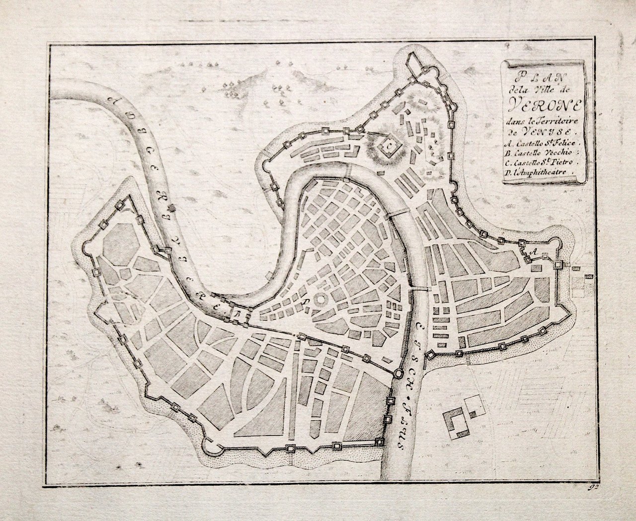 Plan de la Ville de Verone dans le territorie de …