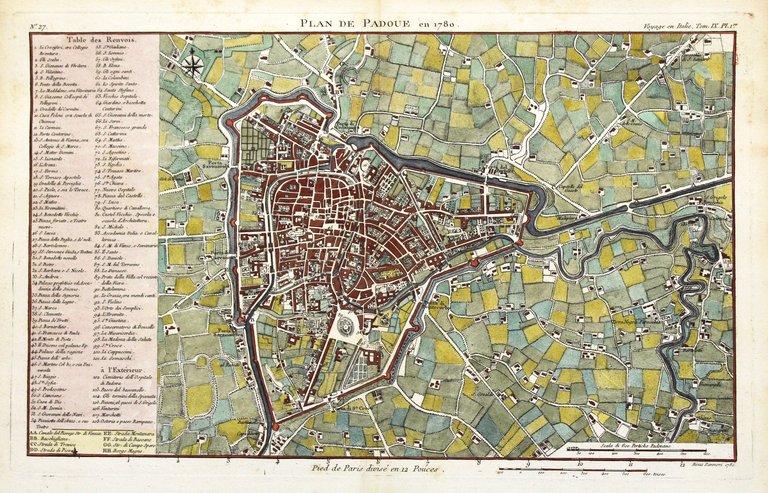 Plan de Padoue en 1780.