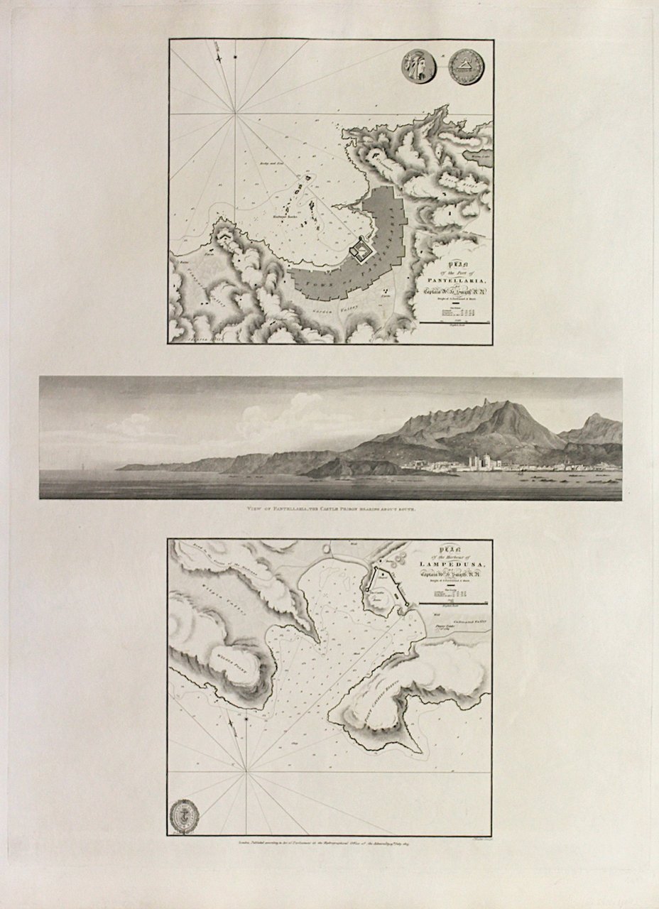 Plan of the port of Pantellaria (con) View of Pantellaria, …