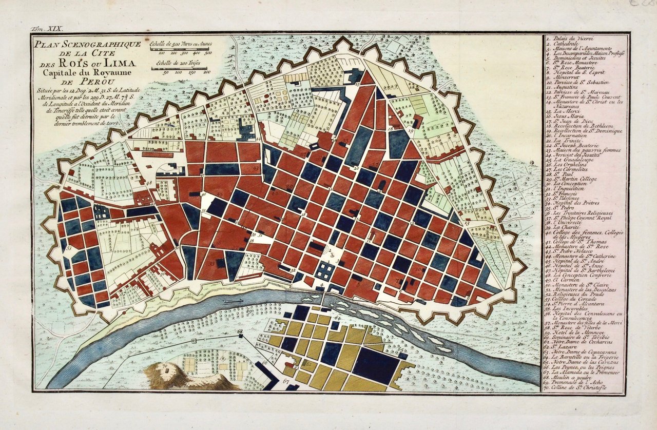 Plan Scenographique de la citè des Rois ou Lima capitale …