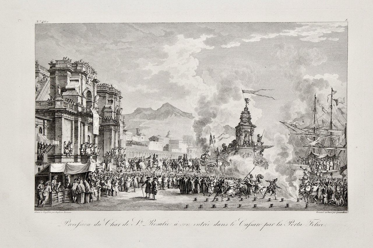 Procession du Char de S. Rosalie à son entrée dans …