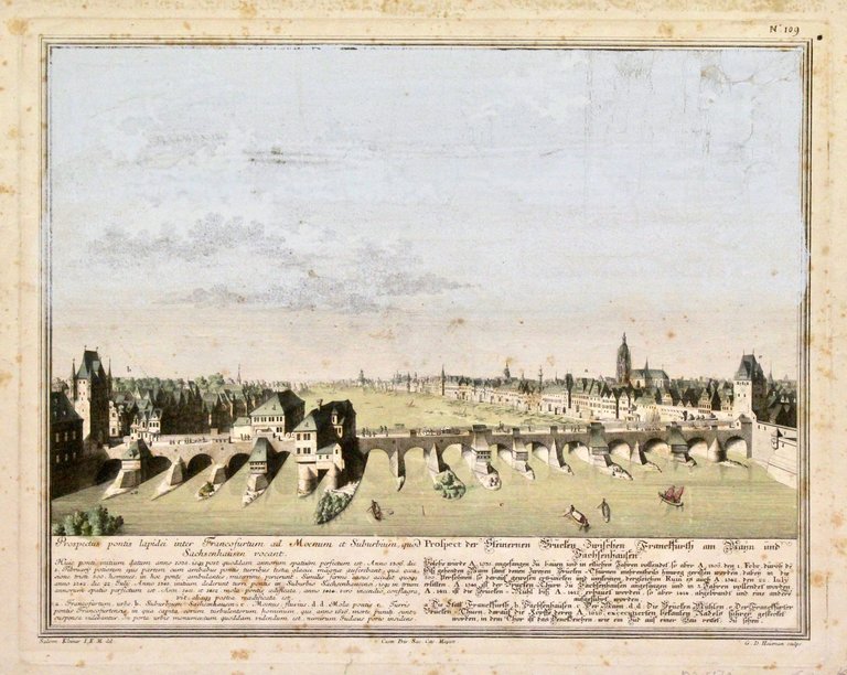 Prospectus pontis lapidei inter Francofortum ad Moenum et suburbium quod … | Immagine Gallery 2