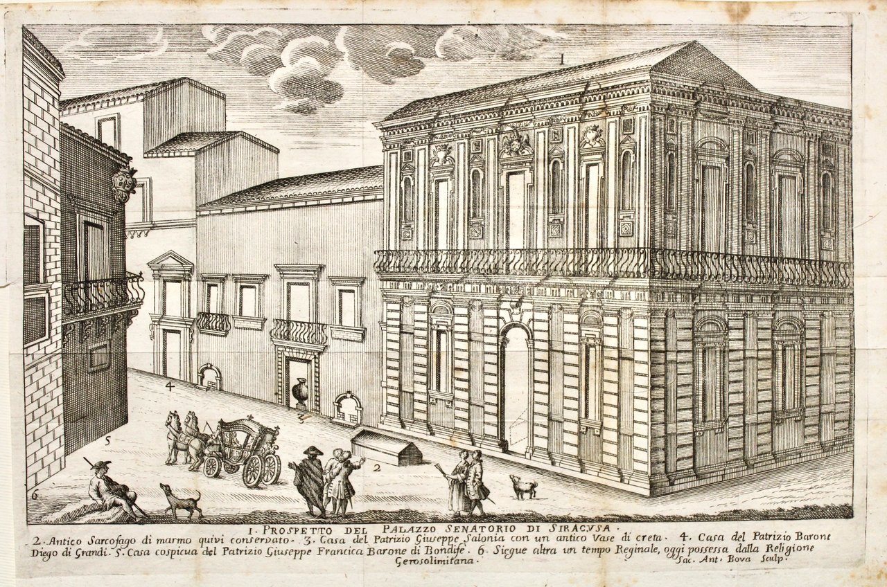 Prospetto del palazzo senatorio di Siracusa