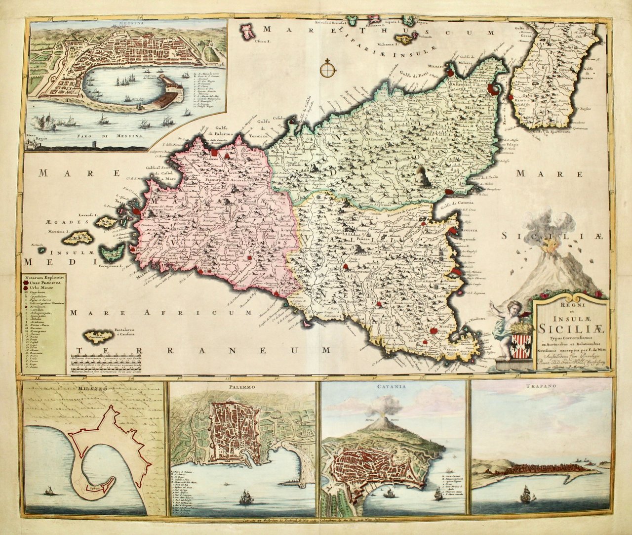 Regni et Insulae Siciliae typus correctissimus ex auctoribus et relationibus …