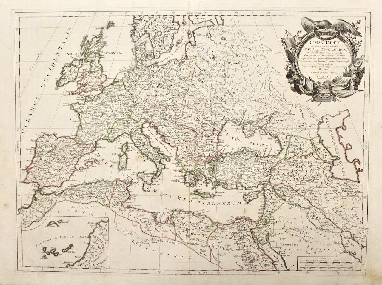 Romani Imperii occidentis scilicet et orientis, Tabula geographica ex Schoedis …