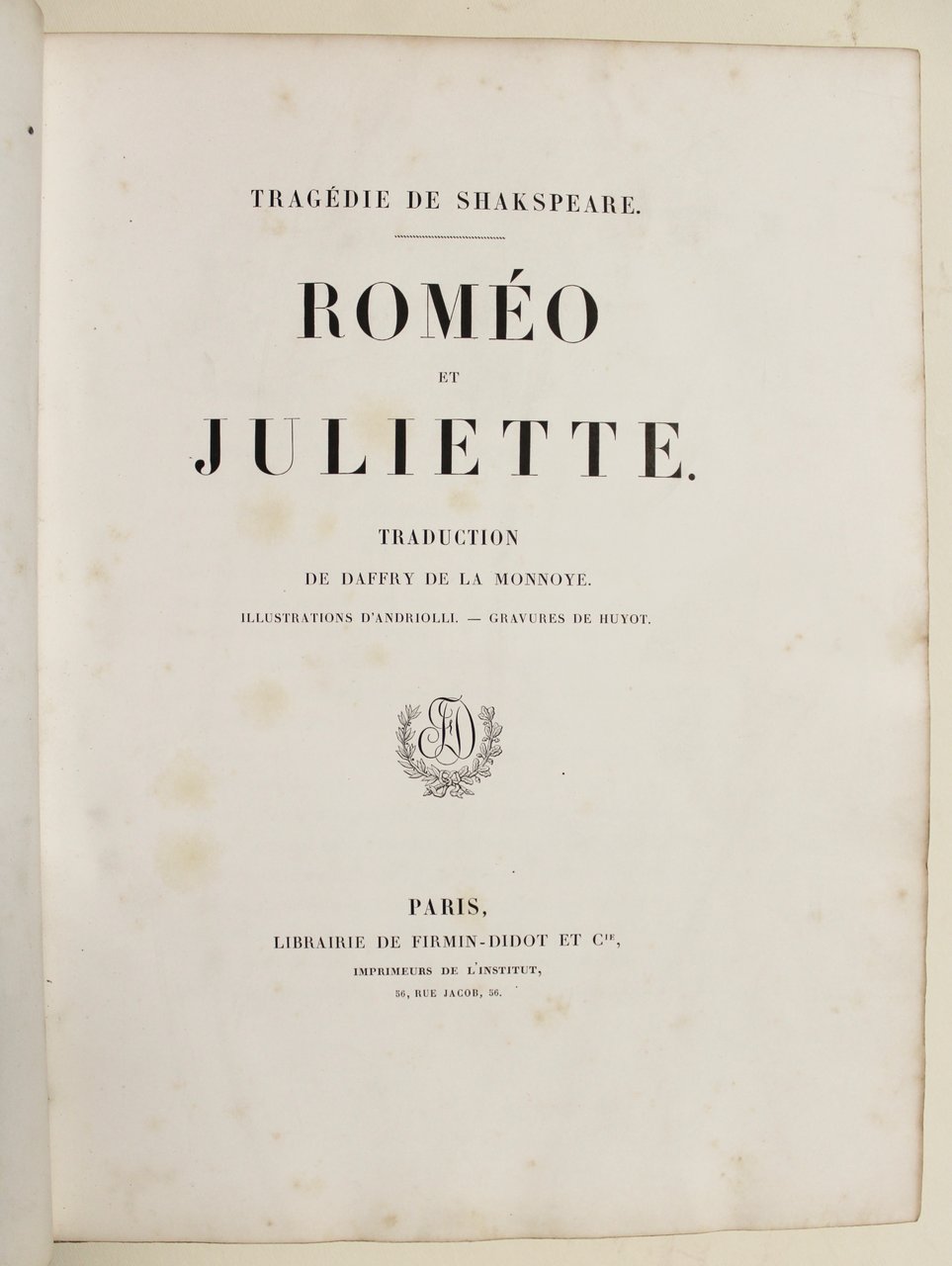 Roméo et Juliette, traduction de Daffry de la Monnoye. Illustration …