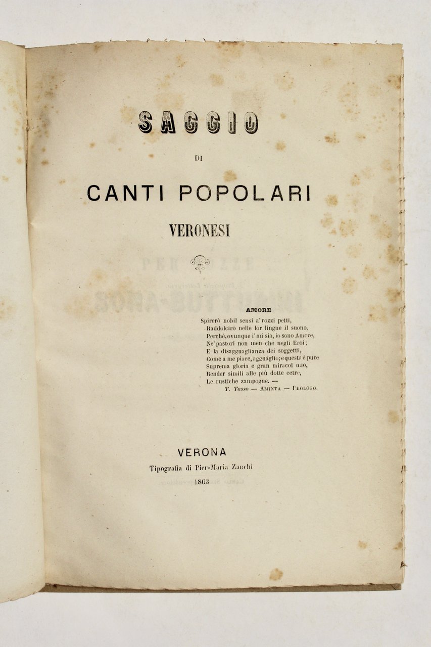 Saggio di canti popolari veronesi