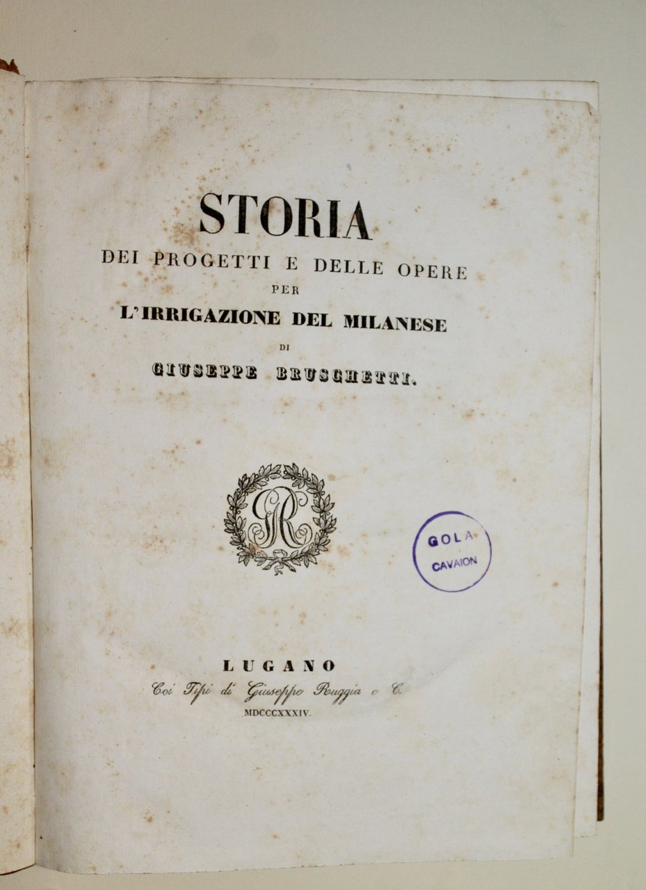 Storia dei progetti e delle opere per l'irrigazione del Milanese.