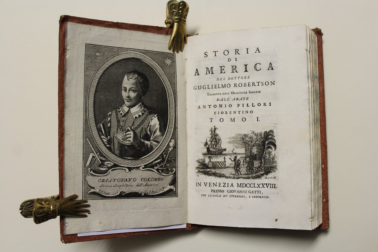 Storia di America…tradotta dall'originale inglese dall'abate Antonio Pillori fiorentino.