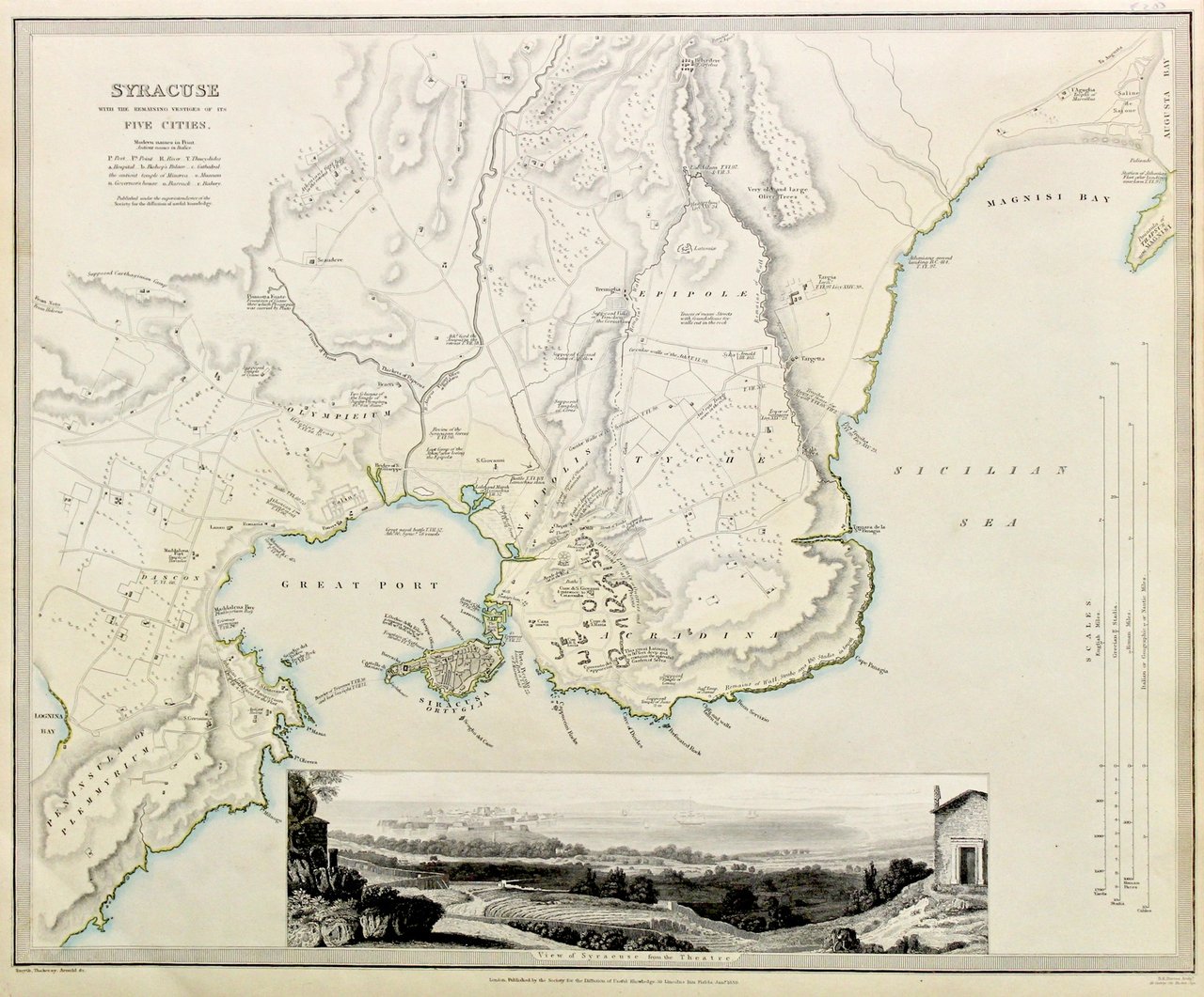 Syracuse with the remaining vestiges of its five cities