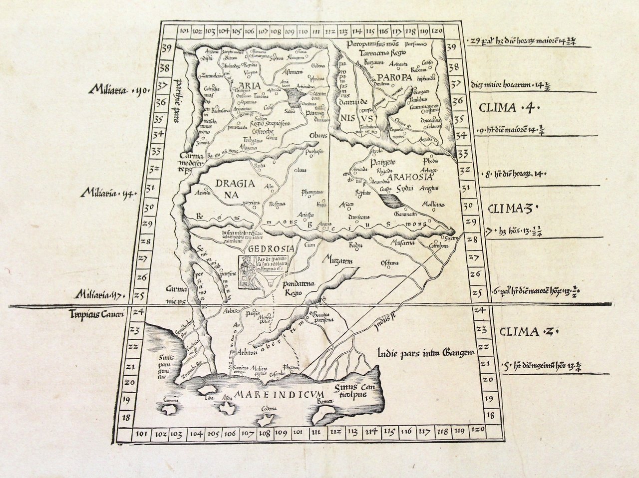 Tabula nona Asiae continentur, Aria, Paropanisadas, Drangiana, Arachosia & Gerdosia.