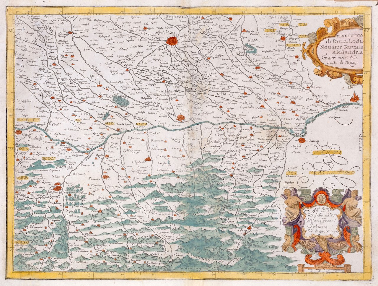 Territorio di Pavia, Lodi, Novarra, Tortona, Alessandria