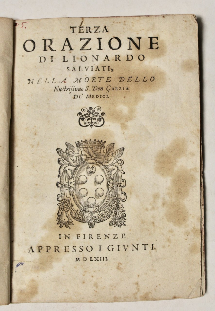 Terza orazione .nella morte dello ilustrissimo S. Don Garzia De …