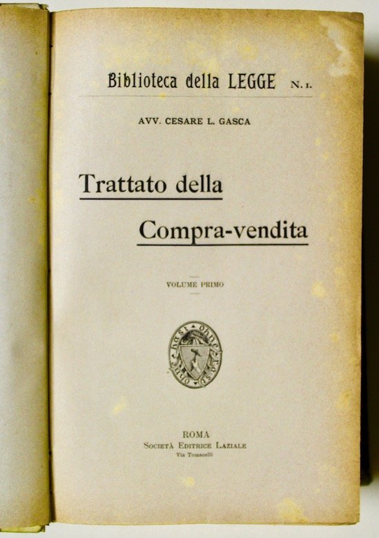 Trattato della compra-vendita.