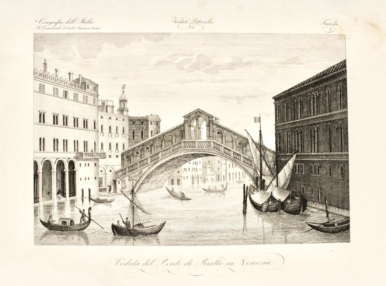 Veduta del Ponte di Rialto in Venezia