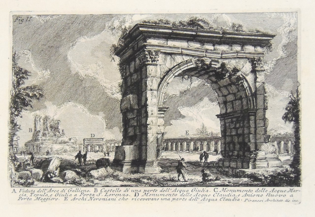 Veduta dell’Arco di Gallieno. Castello di una parte dell’Acqua Giulia. … | Immagine principale