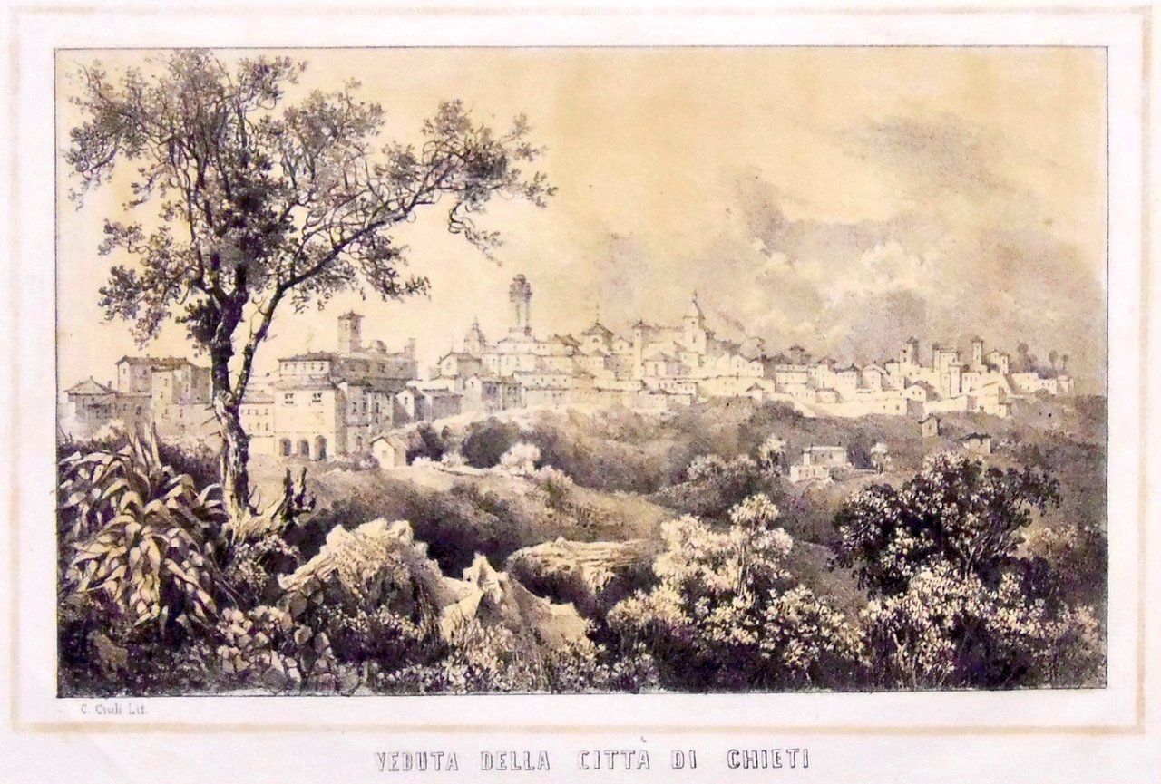 Veduta della città di Chieti capitale dell'Abruzzo Citeriore