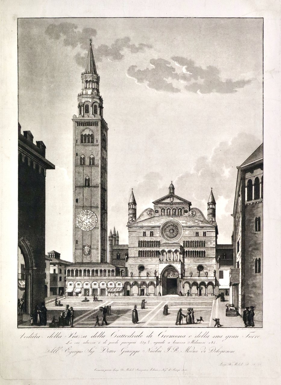 Veduta della Piazza della Cattedrale di Cremona e della sua …