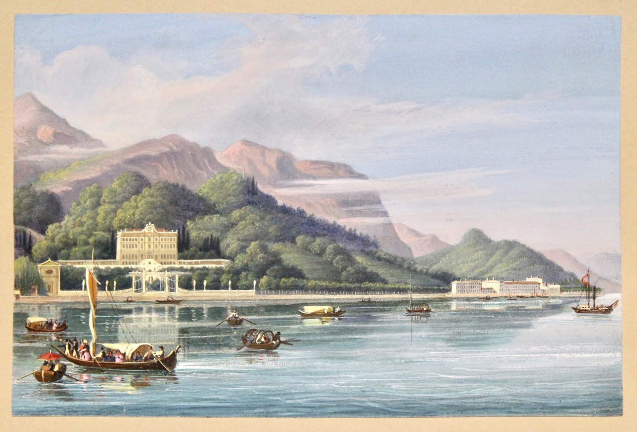 Veduta della Villa Sommariva, oggi Carlotta, presa dal lago