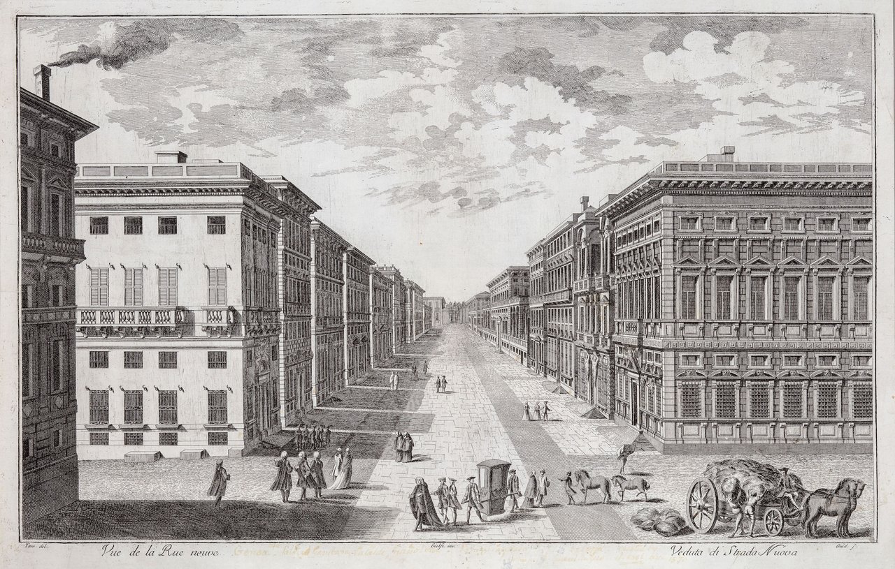 Veduta di Strada Nuova (ripetuto in francese) | Immagine principale