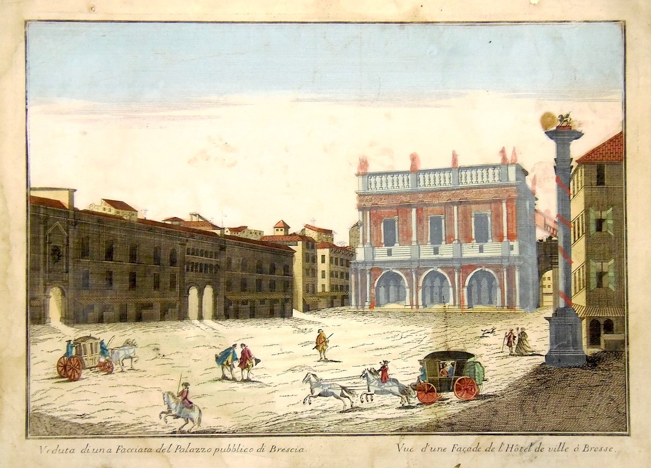 Veduta di una Facciata del Palazzo pubblico di Brescia – …