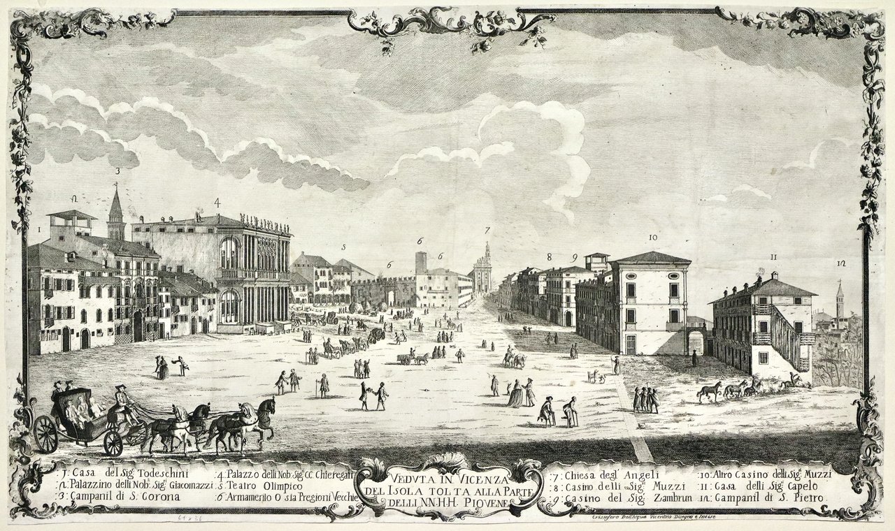 Veduta in Vicenza tolta alla parte delli NN.HH. Piovene. | Immagine principale