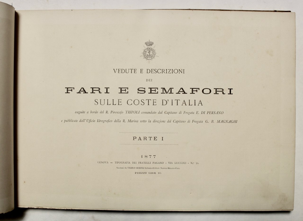 Vedute e descrizioni dei fari e semafori sulle coste d'Italia.