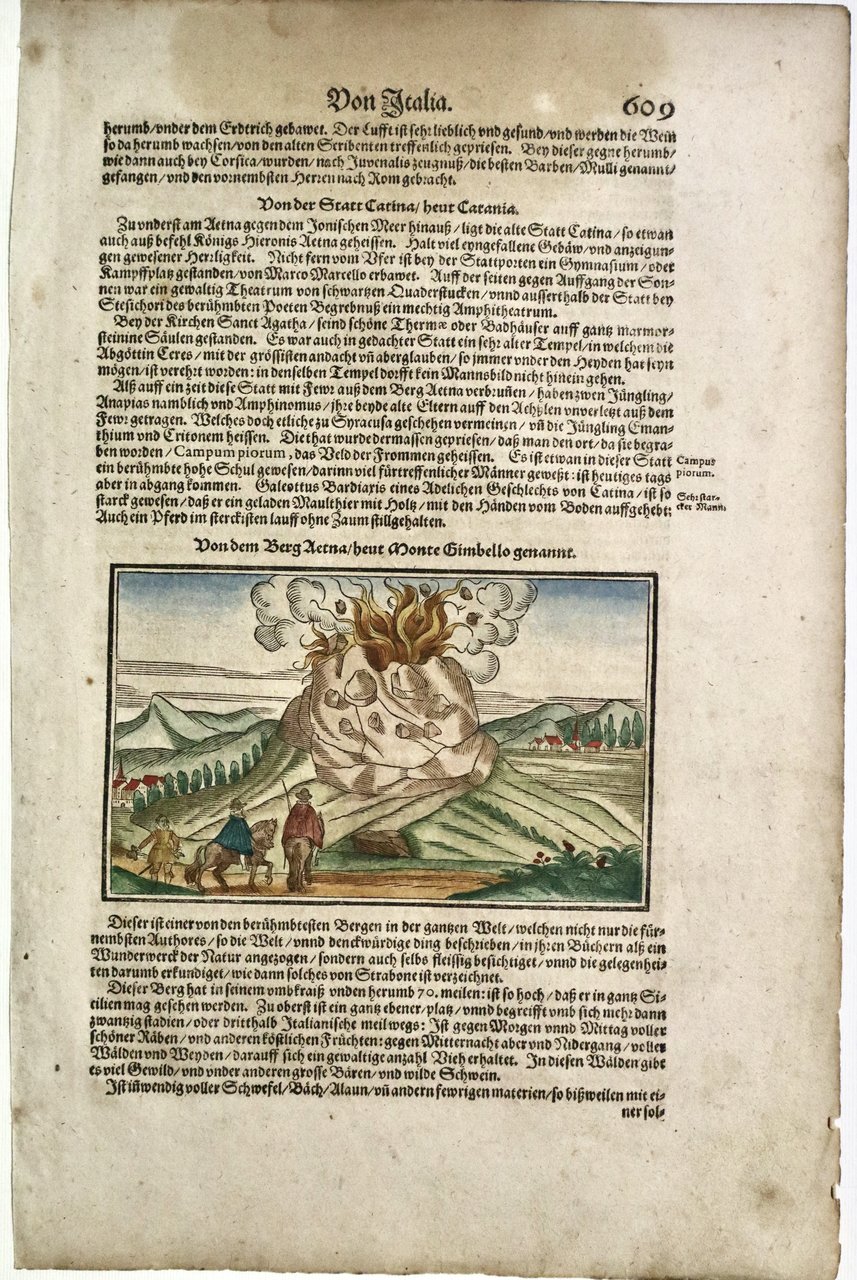 Von dem Berg Aetna/heute monte Gimbello genannt. | Immagine principale
