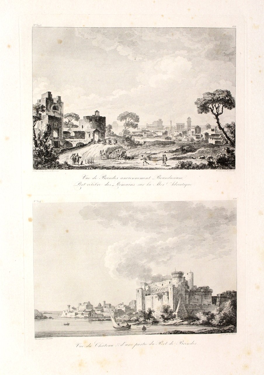 Vue de Brindes anciennement Brundusium.-Vue du Château & d'une partie … | Immagine principale