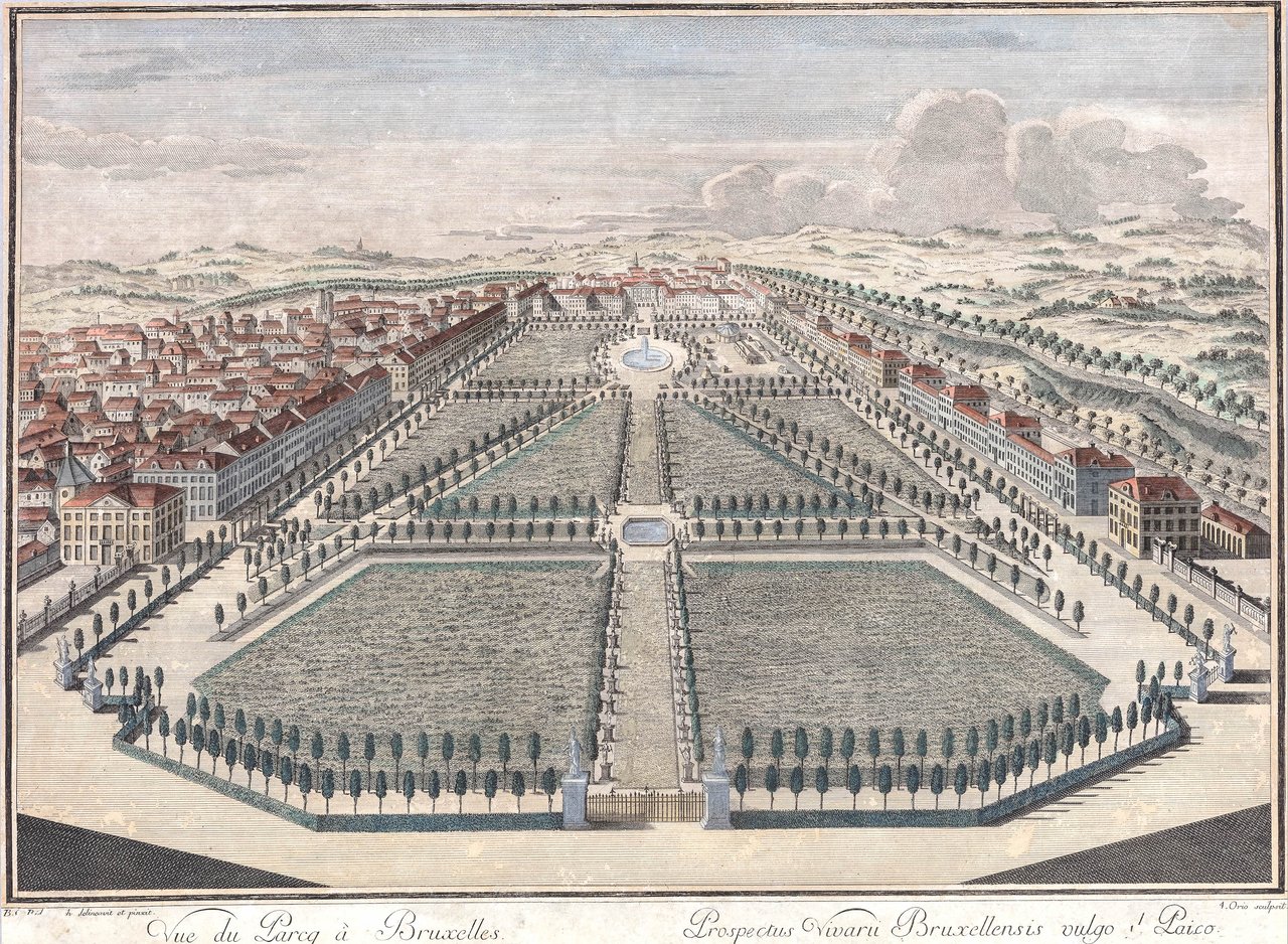 Vue du Parc à Bruxelles - Prospectus vivarii Bruxellensis vulgo …