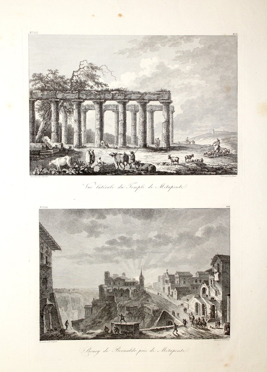 Vue latérale du Temple de Métaponte-Bourg de Bernaldo, prés de …