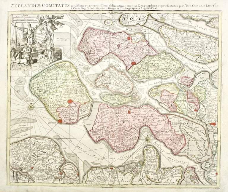 Zelandia comitatus novissima et accuratissima delineatio mappa geographica