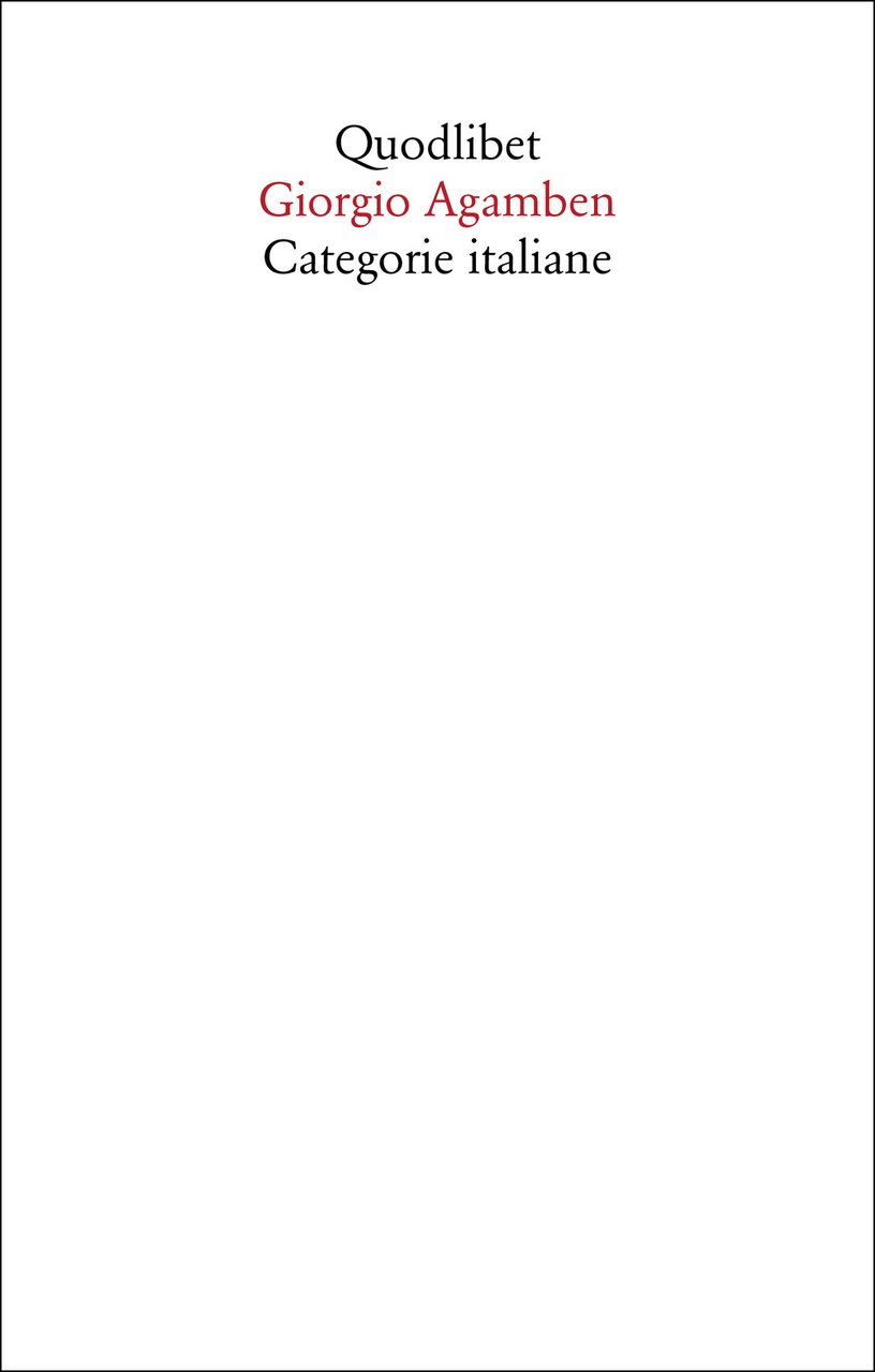 Categorie italiane. Studi di poetica e di letteratura