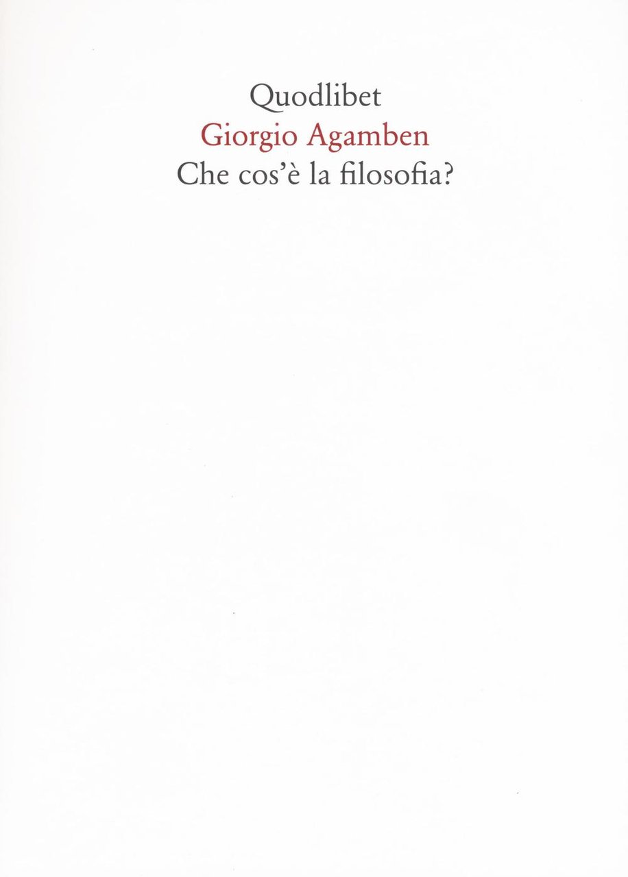 Che cos'è la filosofia?