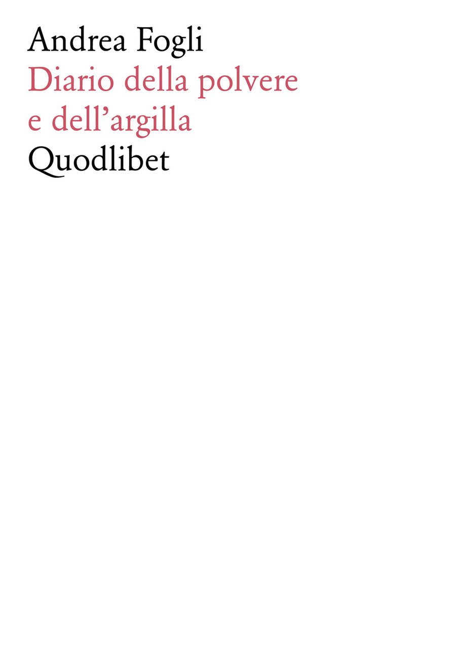 Diario della polvere e dell'argilla