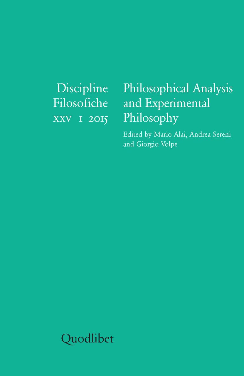 Discipline filosofiche. Vol. 1: Philosophical analysis and experimental philosophy