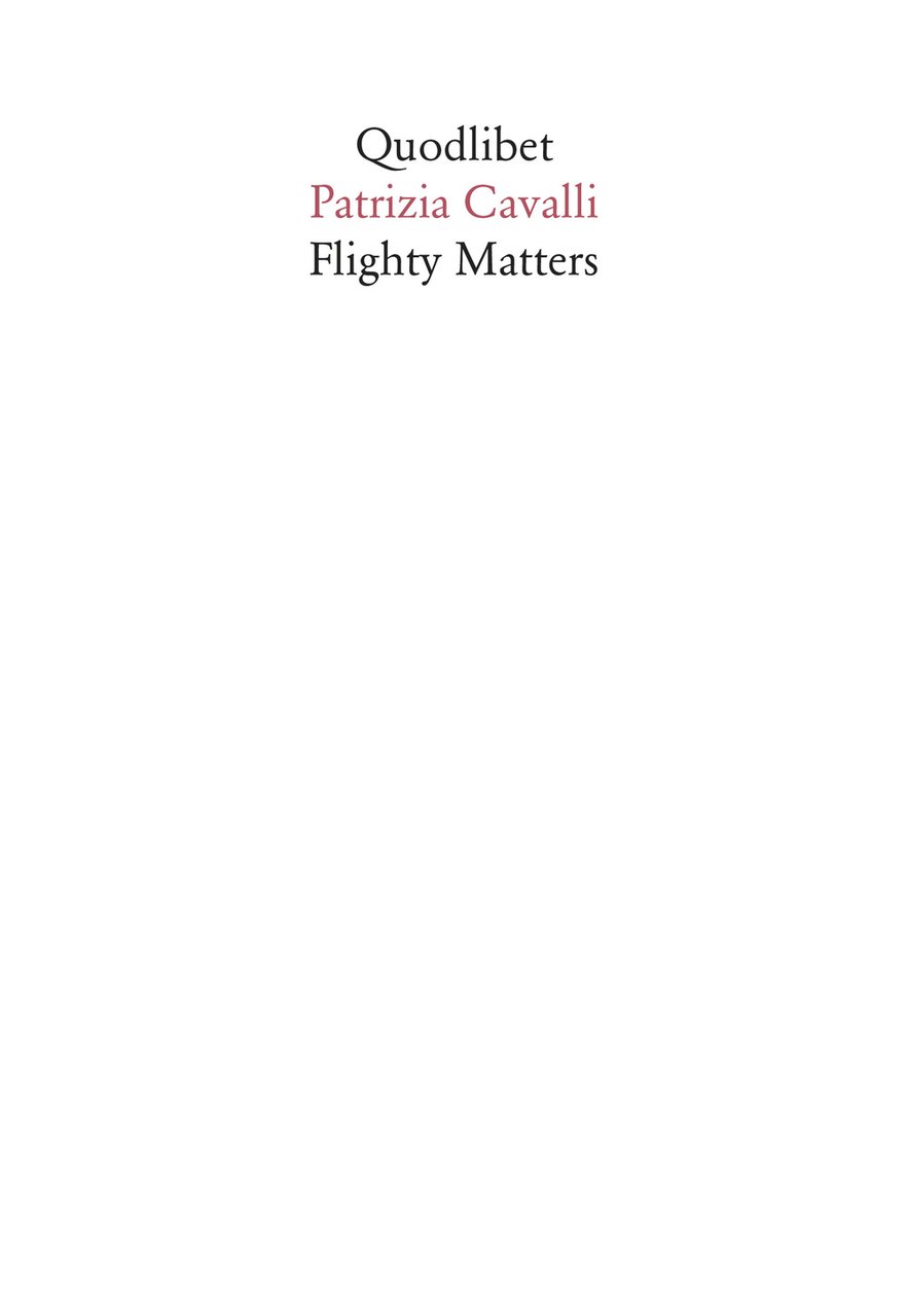 Flighty matters